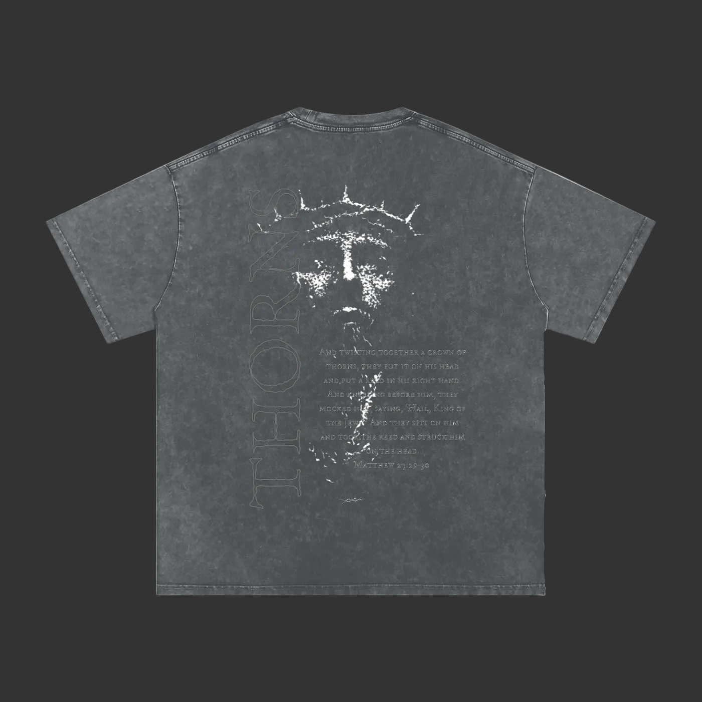 THORNS "Jesus is King" : Oversized Washed T-Shirt
