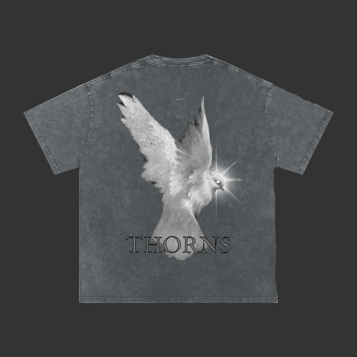THORNS "Dove" : Oversized Washed T-Shirt