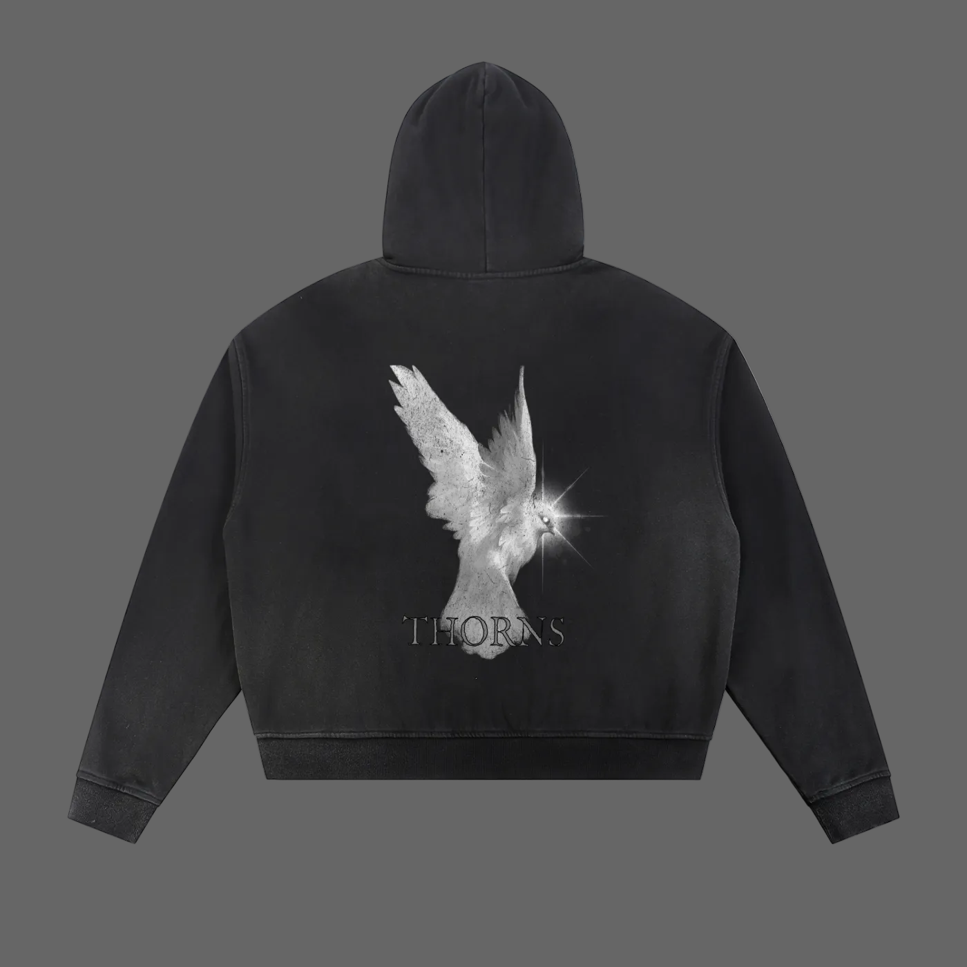 THORNS "Dove" : Raw Faded Zip-Up