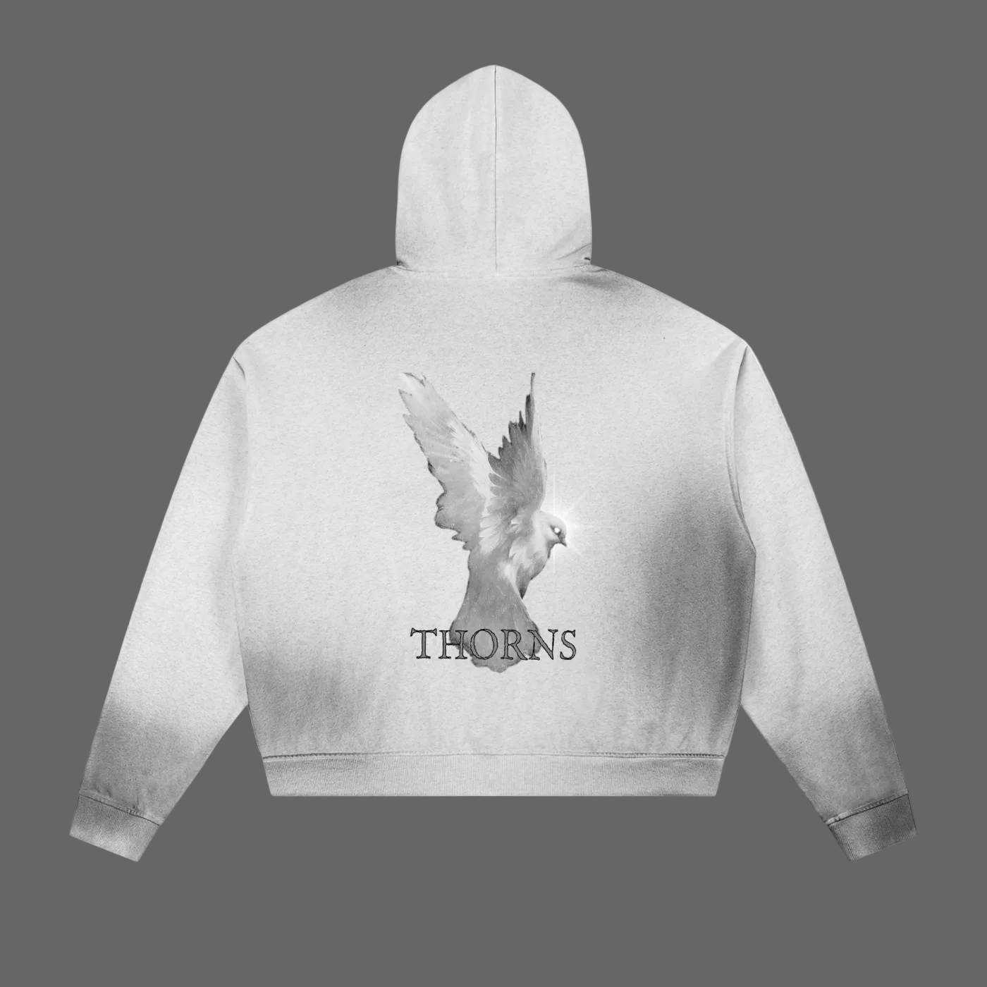THORNS "Dove" : Raw Faded Zip-Up