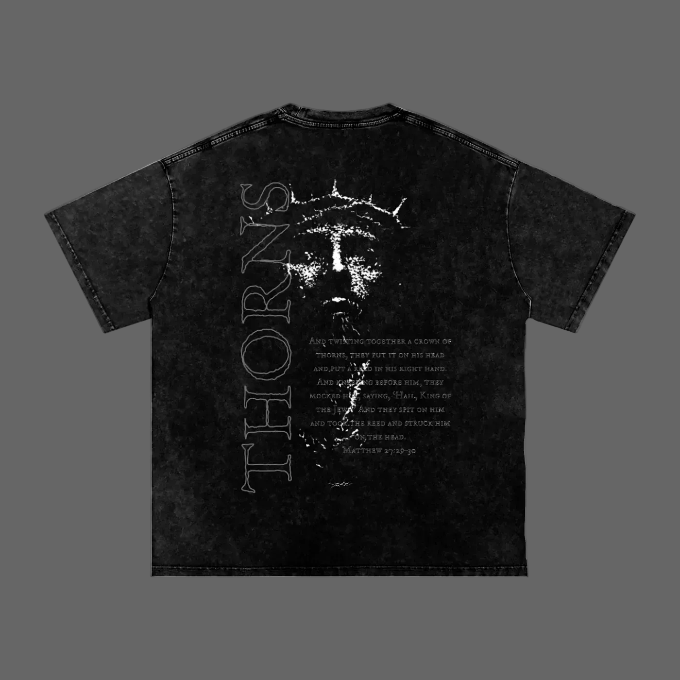 THORNS "Jesus is King" : Oversized Washed T-Shirt