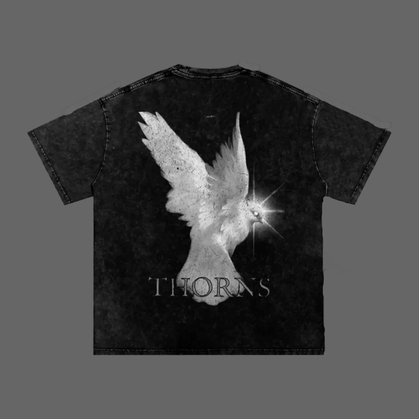 THORNS "Dove" : Oversized Washed T-Shirt
