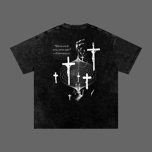 THORNS "Crossed" : Oversized Washed T-Shirt